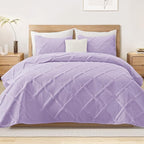 Exclusivo Mezcla King Quilt Set- Lilac Quilts Bedding Set by ExclusivoMezcla