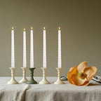 WPONSZU 10 Inch White Spiral Taper Candle Set of 12 Pack Unscented Dripless - Image 8