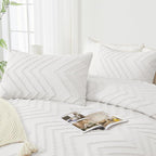 Andency White Twin/Twin XL Comforter Set, Twin Bed Comforter - Image 4