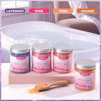 4 Pack Kit Bath Salts for Soaking Himalayan Pink Salt Lavender Orange Rose Pink - Image 5