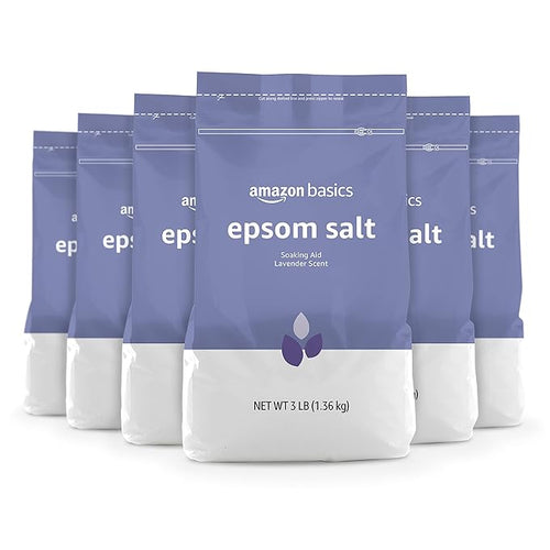 Amazon Basics Epsom Salt Soaking Aid, Lavender Scented, 3 Pound by AmazonBasics