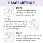 3 PCS Shower Caps for Women, Upgrade Comfortable & Extra Large & Double Layers - Image 7