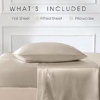 FreshCulture Satin Sheets Twin Size Bed Set - Image 3