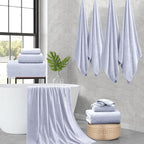 8-Piece Bath Towels Set, 2 Oversized Bath Sheet, 2 Hand Towels and 4 Washcloths - Image 7