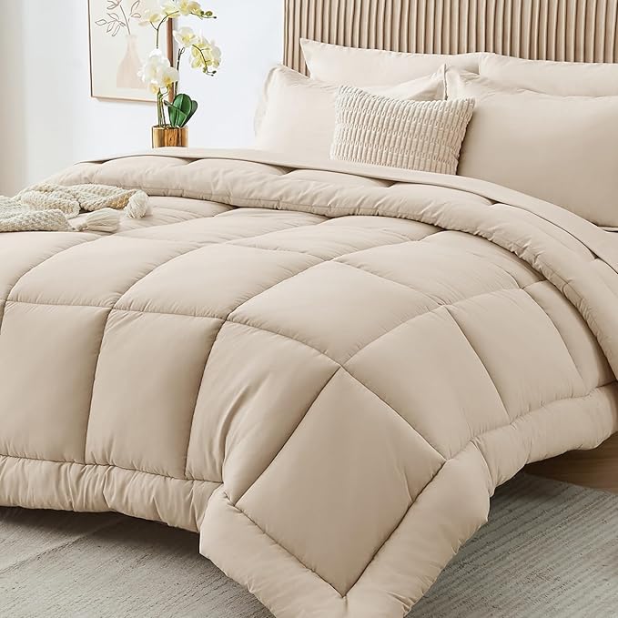 Sasttie Full Size Comforter Sets, 7 Pieces Bed in a Bag Full, Complete Bedding by SASTTIE