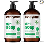 Everyone 3-in-1 Soap, Body Wash, Bubble Bath, 32 Ounce, Peppermint Tea Tree by Everyone