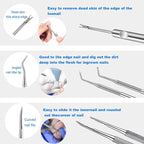 jindian Ingrown Toenail Pedicure Tool Kit Nail File and Nail Lifter Pusher - Image 3