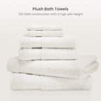 BIOWEAVES 100% Organic Cotton 700 GSM Plush 6-Piece Towel Set GOTS Certified - Image 2