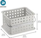 iDesign Plastic Handle-Portable Shower Caddy-Set of 3-Light Gray Basket - Image 4