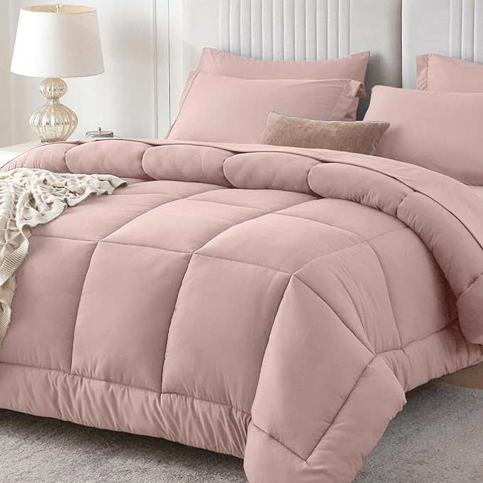 Sasttie Queen Comforter Set, 7 Pieces Bed in a Bag Queen, Complete Bedding Set by SASTTIE