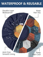 Years calm Men Shower Cap Reusable Waterproof, Dual-Layer Design, Double-Sided - Image 2