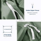 SONORO KATE 100% Egyptian Cotton Duvet Cover King Size, 1000 Thread Count - Image 8