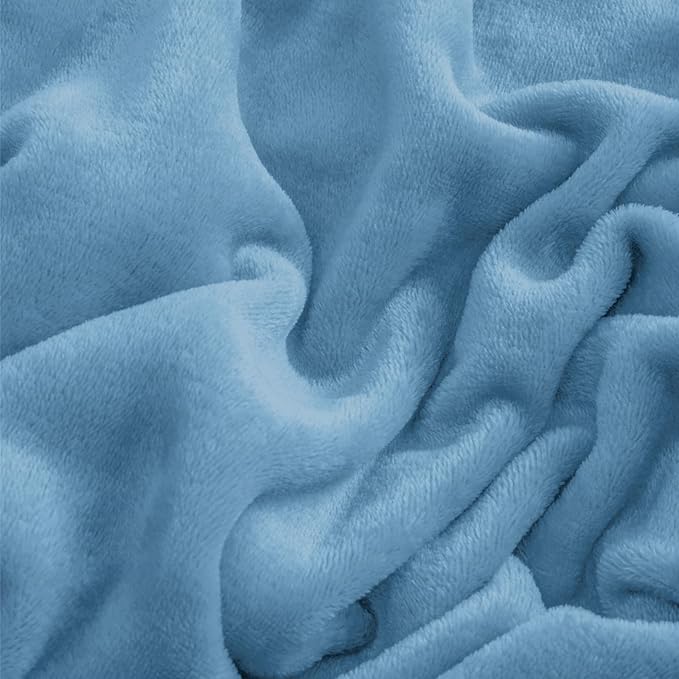 BEDELITE Flannel Sheets King Size Forever Blue - Image 5