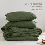 Andency Olive Green Comforter Set King Size, Boho Soft Fluffy Warm Lightweight - Image 6