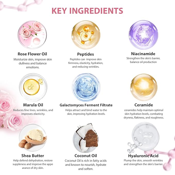 Mother's Day Gifts for Mom, Rose 23 Pcs Facial Skin Care Set, Bath and Body - Image 7