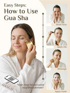 Rena Chris Gua Sha Facial Tools, Stainless Steel Guasha Tool - Image 5