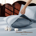 LBRO2M 1000 Thread Count 100% Egyptian Cotton Sheets Set King, 4 Piece Sets Bed - Image 6