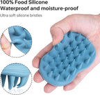 2pcs Shampoo Brush Hair Scalp Massager, 100% Silicone Scalp Scrubber, Scalp - Image 3