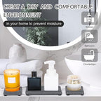 4PCS Stone Drying Trays for Bathroom Sink and Kitchen Counter, Water Absorbing - Image 7