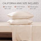 MR&HM Satin Bed Sheets, California King Size Sheets Set - Image 7
