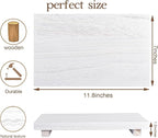 zoocatia Small Wood Tray Pedestal Stand Farmhouse Bathroom Decor Decorative - Image 2
