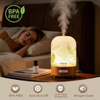 Essential Oil Diffuser, Hand Blown Glass Aromatherapy Diffuser, Ultrasonic Cool - Image 3