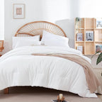 weigelia Full Size Comforter White Modern 3PCS Microfiber Full Size Comforter by WEIGELIA