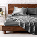 MR&HM Satin Bed Sheets, Full Size Sheets Set by MRHM