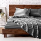 MR&HM Satin Bed Sheets, Full Size Sheets Set by MRHM