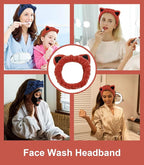 Huachi 2 Packs Cute Cat Spa Headband - Image 3