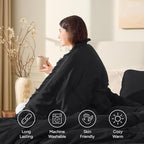 Andency Black Comforter Set California King, 3 Pieces Boho Tassel Lightweight - Image 4