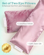 Weighted Eye Mask for Sleep, Meditation, Lavender Eye Pillow Heated for Headache - Image 2