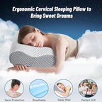 CloudBliss Memory Foam Pillow, Ergonomic Neck Contour Cervical Pillow - Image 4