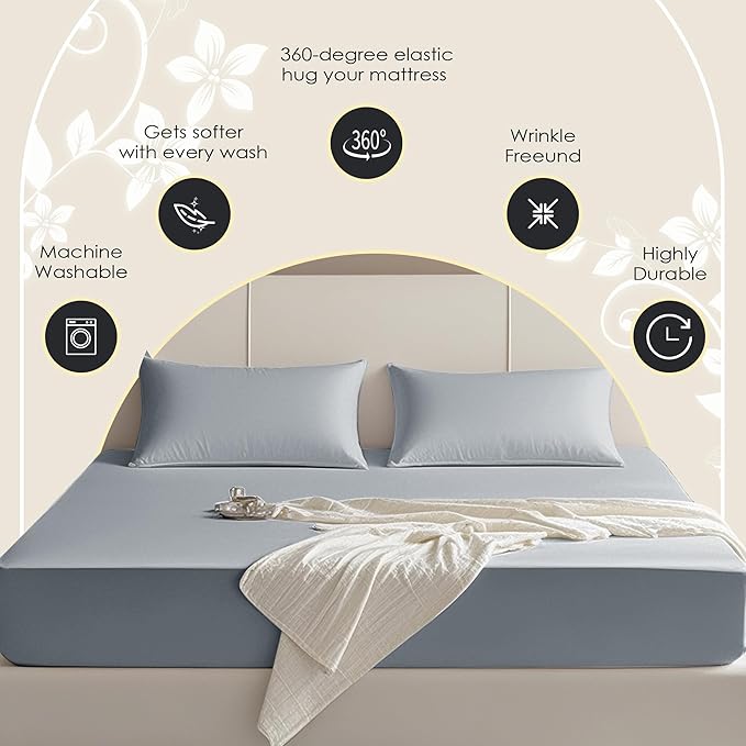 FreshCulture Twin Fitted Sheet Only – Premium Hotel-Quality Fitted Sheet - Image 4