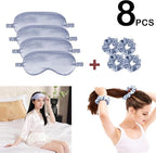 Satin Eye Mask 8Pcs Silk Sleep Masks Silky Blindfold Eyeshade Blackout Eyes - Image 2