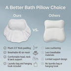 Bath Pillow for Tub, Bathtub Pillow for Head, Neck and Back Support, 4D Air - Image 6