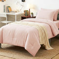 CozyLux Twin XL Comforter Set Blush Pink, 5 Pieces Bed in a Bag Twin Extra Long by CozyLux