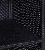 Outsunny Valet Pool Towel Rack, Waterproof PE Plastic Rattan Wicker Storage - Image 8