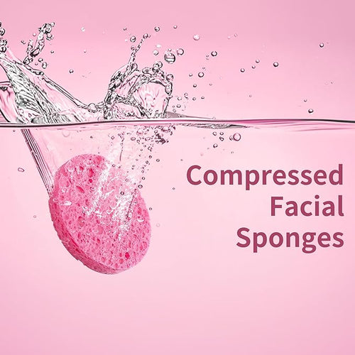100-Count Compressed Facial Sponges, Natural Cellulose Face Sponges - Image 2