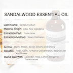 Sandalwood Essential Oil 100ML, 100% Pure Natural Sandalwood Oil Premium Grade - Image 3