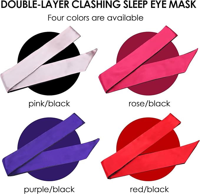 FRESHME 2pcs Satin Blind Eye Sleeping Mask - Image 8