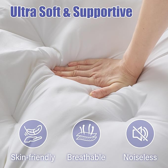 WhatsBedding 4 Inch Memory Foam Mattress Topper King Size - Image 2