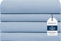 Queen Size Flat Sheet 4 Pack, 100% Cotton Percale Flat Bed Sheet, Breathable by HOMTEC
