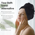 SINLAND Microfiber Hair Drying Cap Hair Towel Turban Twist - Image 5