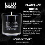 Lulu Candles | Palo Santo | Luxury Scented Soy Jar Candle | Hand Poured in The - Image 3