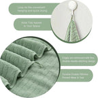 Hailea Hand Towels Set 16x31 Inches, Soft Microfibers Bathroom Towel Set 2 Pack - Image 3
