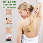 Dry Brushing Body Brush, Natural Boar Bristle Dry Brush, Bamboo Exfoliating Body - Image 4