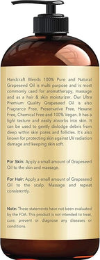 Handcraft Blends Grapeseed Oil | 100% Pure and Natural | Bath & Body Oil | - Image 3