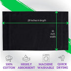 GREEN LIFESTYLE Black Bleach Proof Towels Bulk Sets 100% Cotton 16' X 25' - Image 2