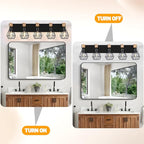 FadimiKoo 5-Light Farmhouse Wood Wall Sconces Lighting, Rustic Bathroom Wall - Image 4